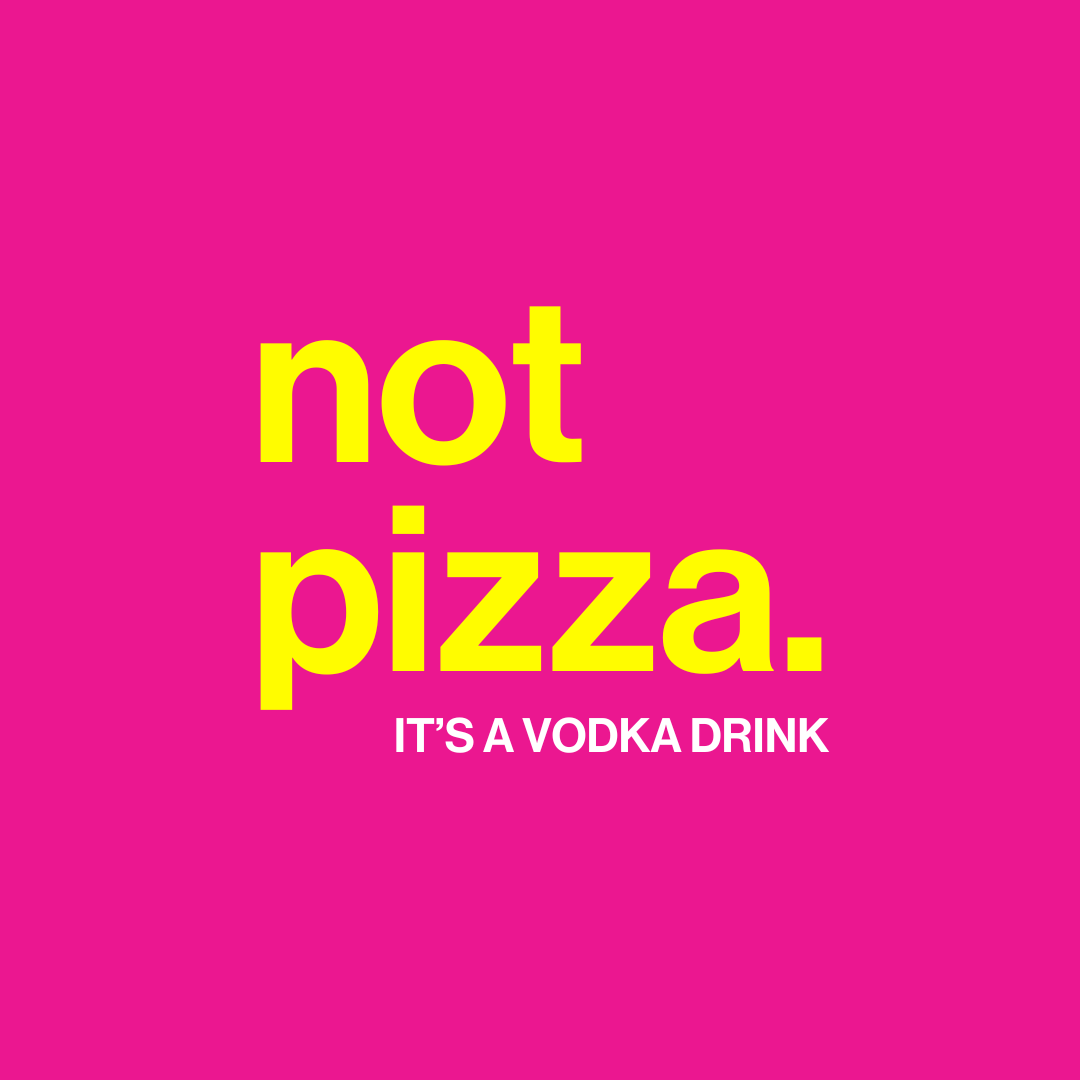 not pizza. logo
